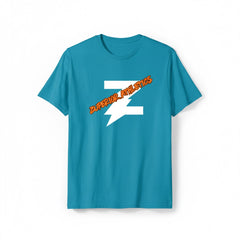 Blue t-shirt with large logo